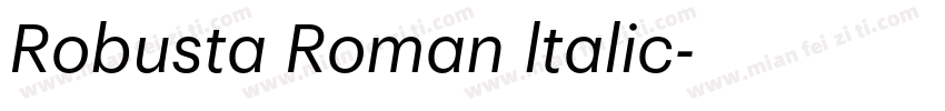 Robusta Roman ltalic字体转换